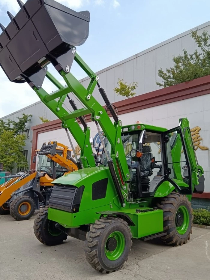 Backhoe loader loading operation