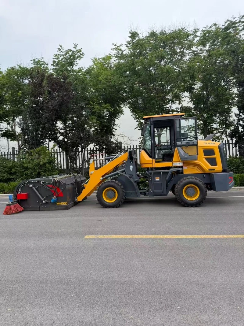 Loader sweeper front view
