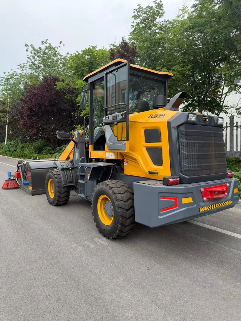 Loader sweeper side view