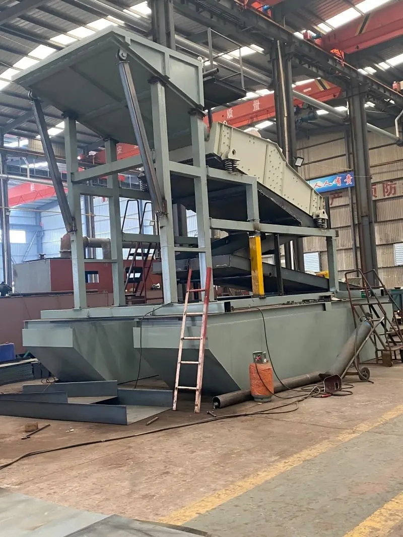 Gold mining vibrating screen front view