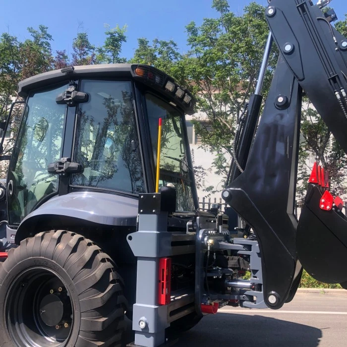 4CX backhoe loader in material yard